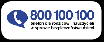 800 100 100 - Telefon dla rodziców i nauczycieli w sprawie bezpieczeństwa  dzieci